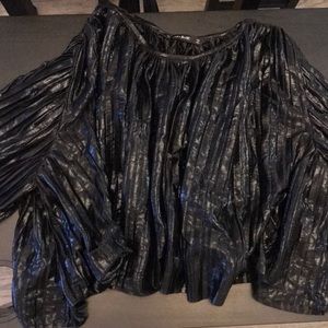 Pleated black Zara shirt